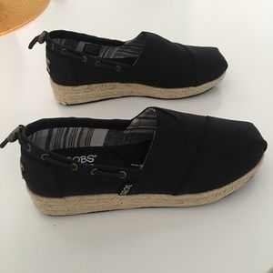 🌹BOBS from Skechers Memory Foam Black Wedge